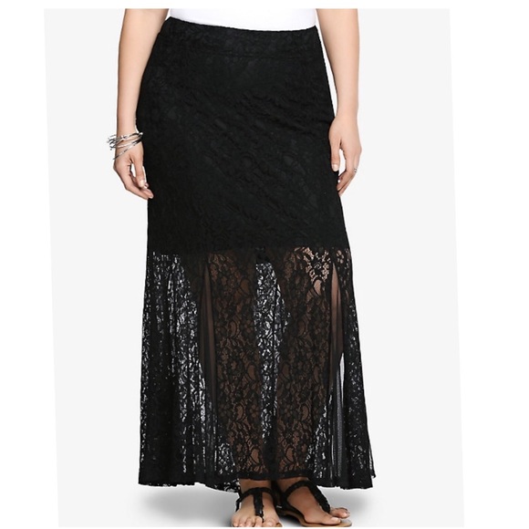 torrid Dresses & Skirts - Torrid Black Lace Maxi Skirt 2X